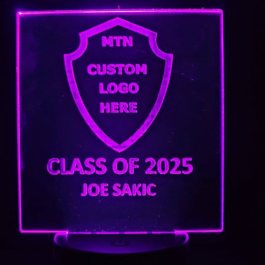 Light Up Acrylic Senior Night Class of 2025 Sign with Custom Logo And Name